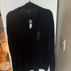 Banana Republic Men's Dark Quarter Zip-Up Sweater